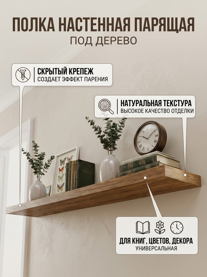 Инфографика настенной полки